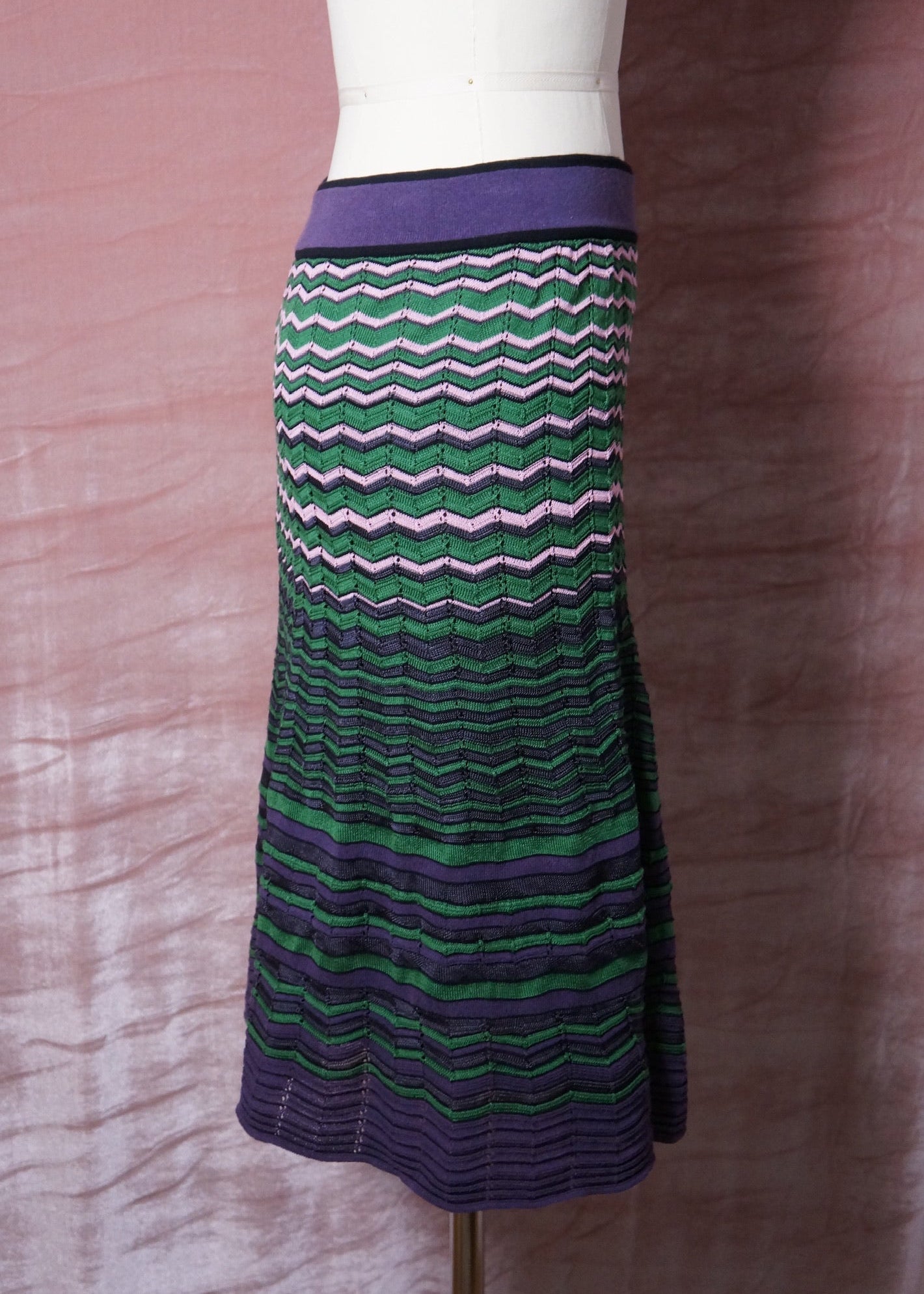 M Missoni chevron knit skirt
