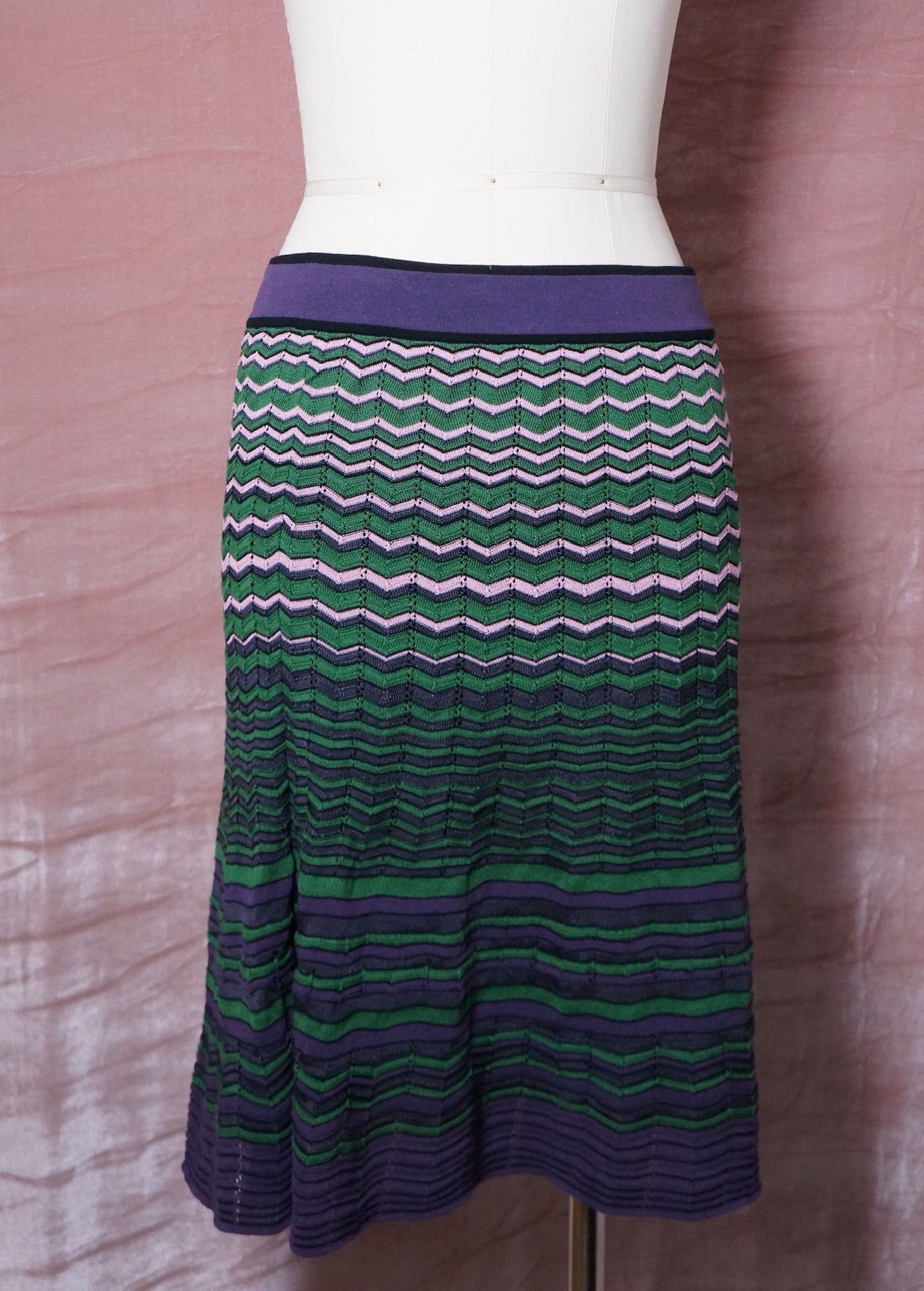 M Missoni chevron knit skirt