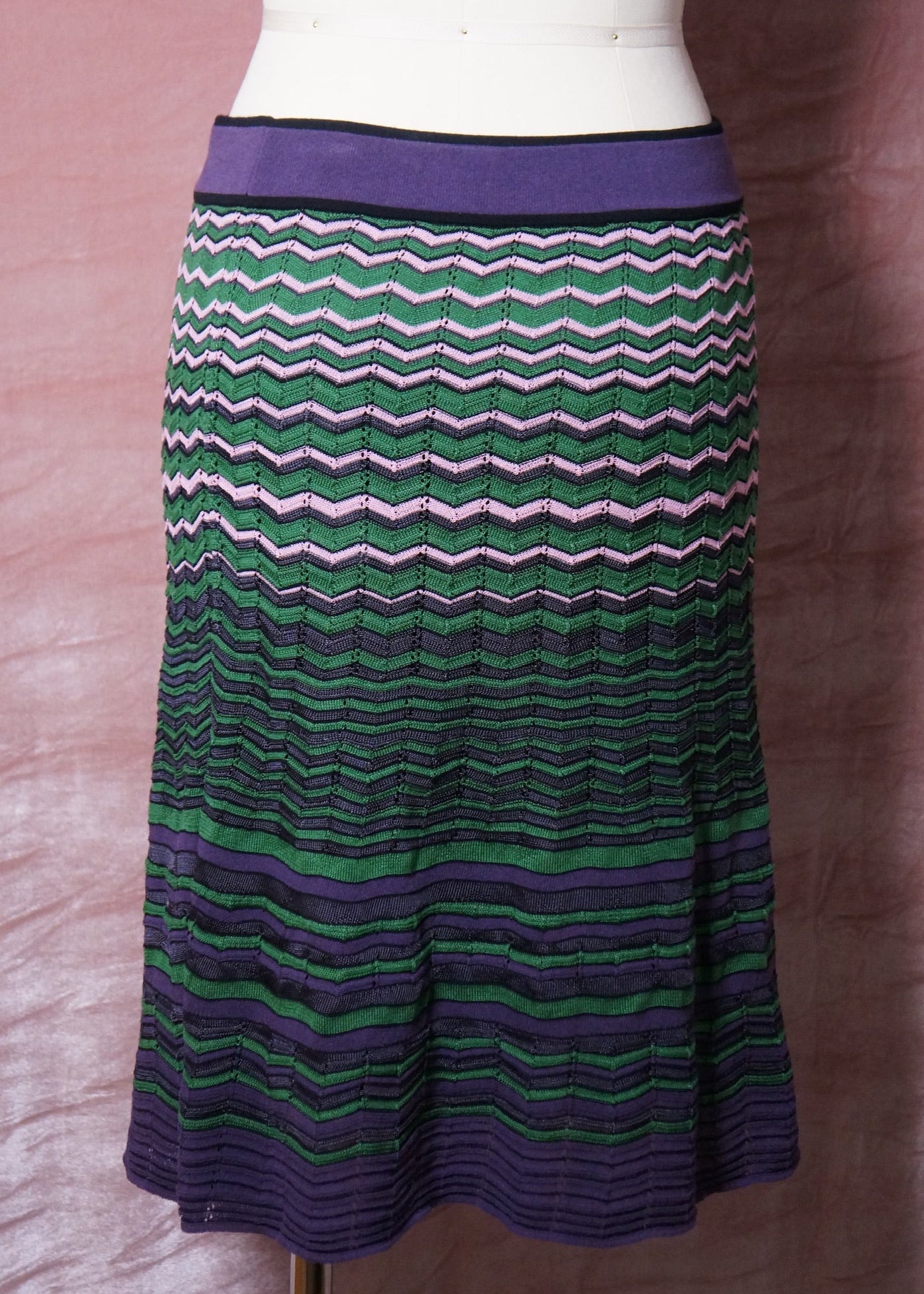 M Missoni chevron knit skirt
