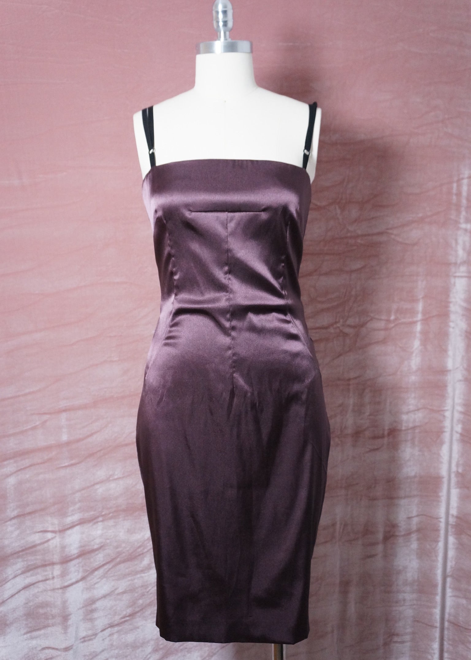 D&G mauve satin midi dress